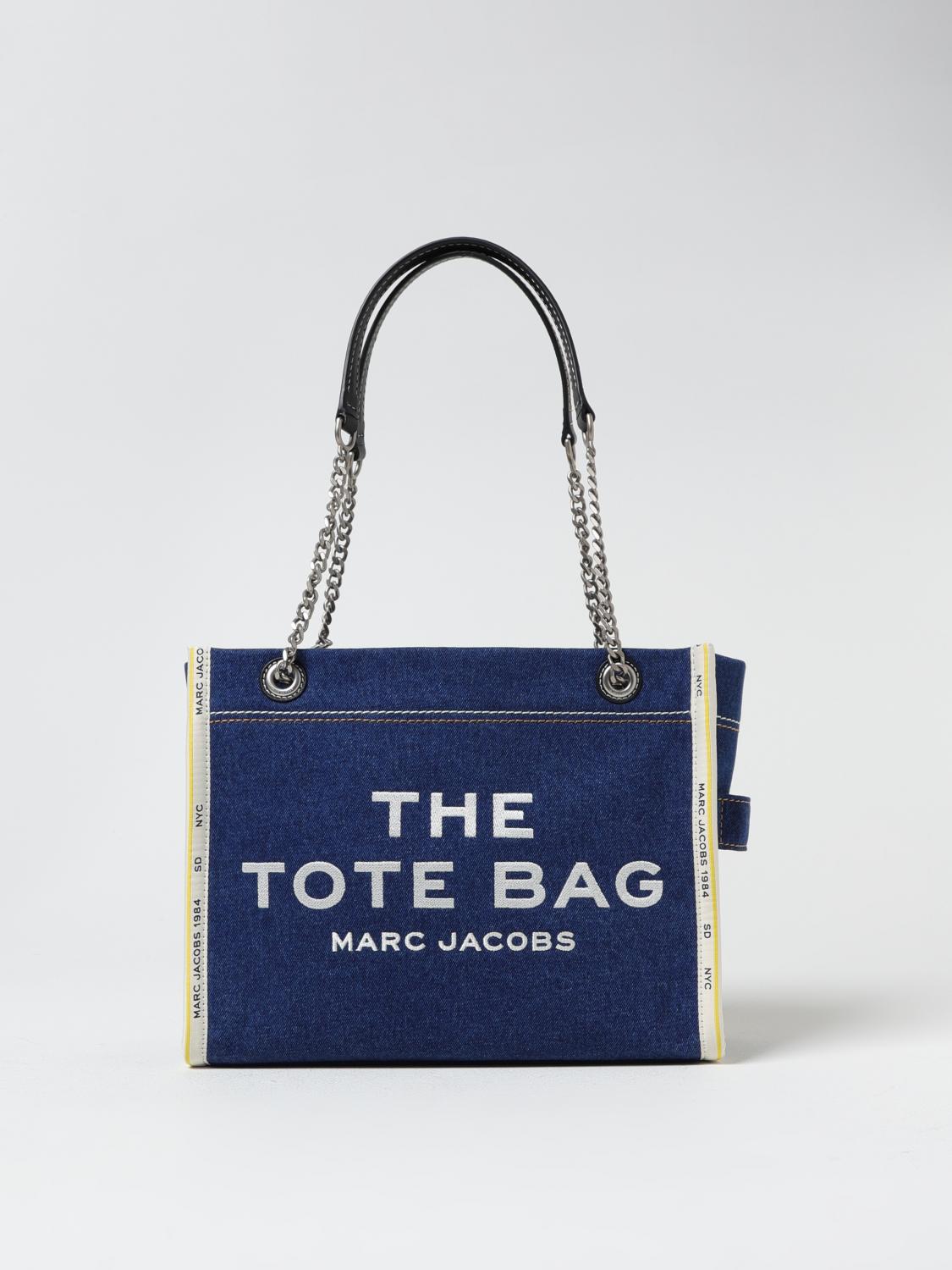 Marc Jacobs Sac Cabas The Denim Chain Micro Tote Bag In Denim