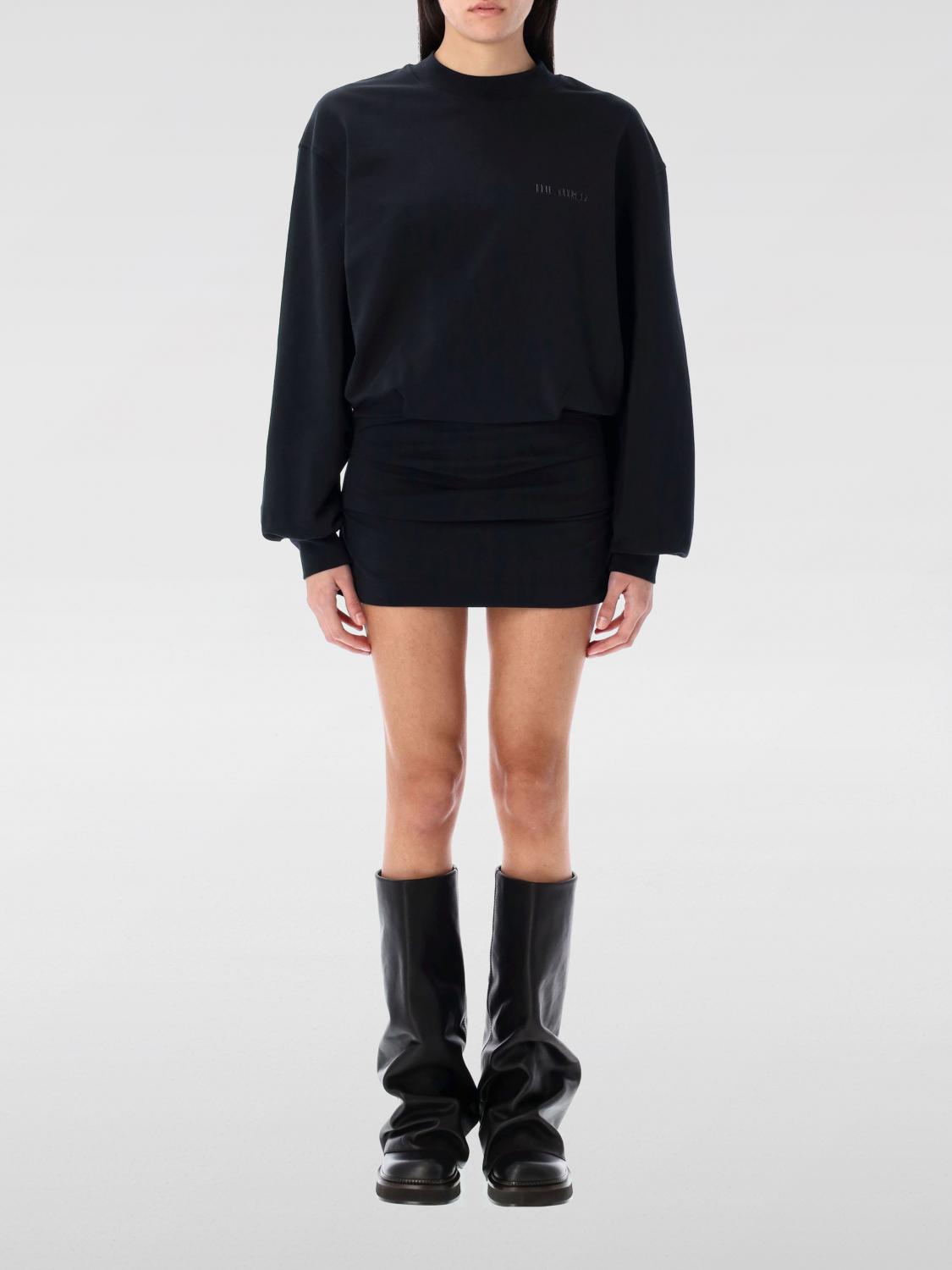 Attico Black Palmer Minidress In Black