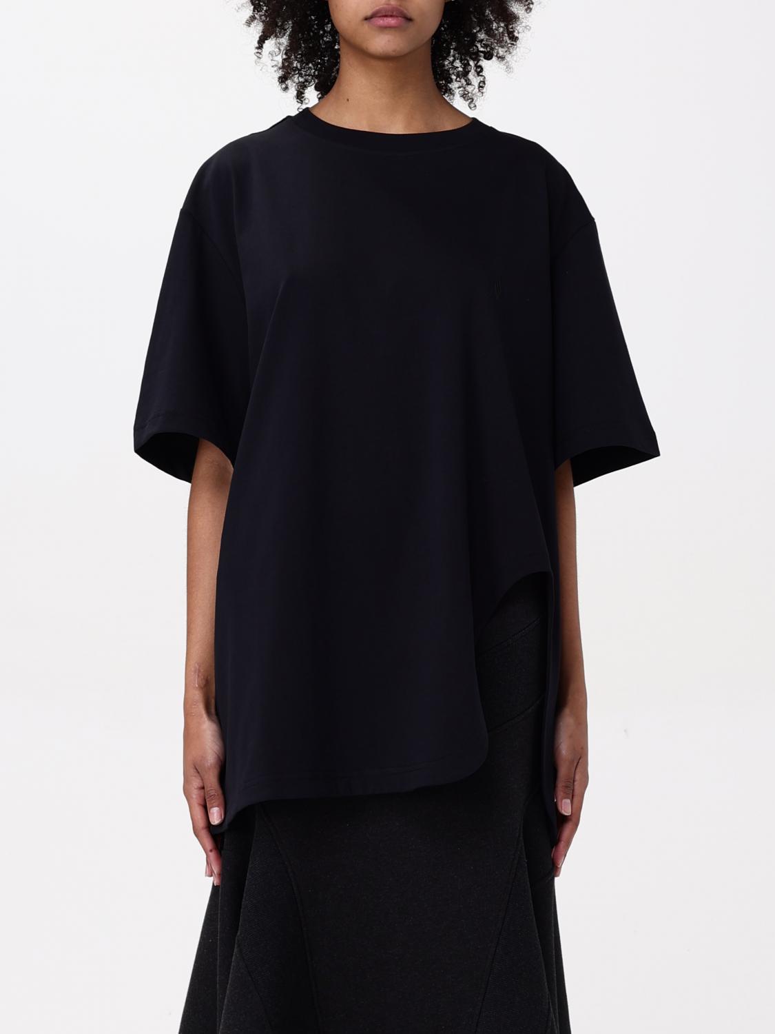 Attico T-shirt Black In Black