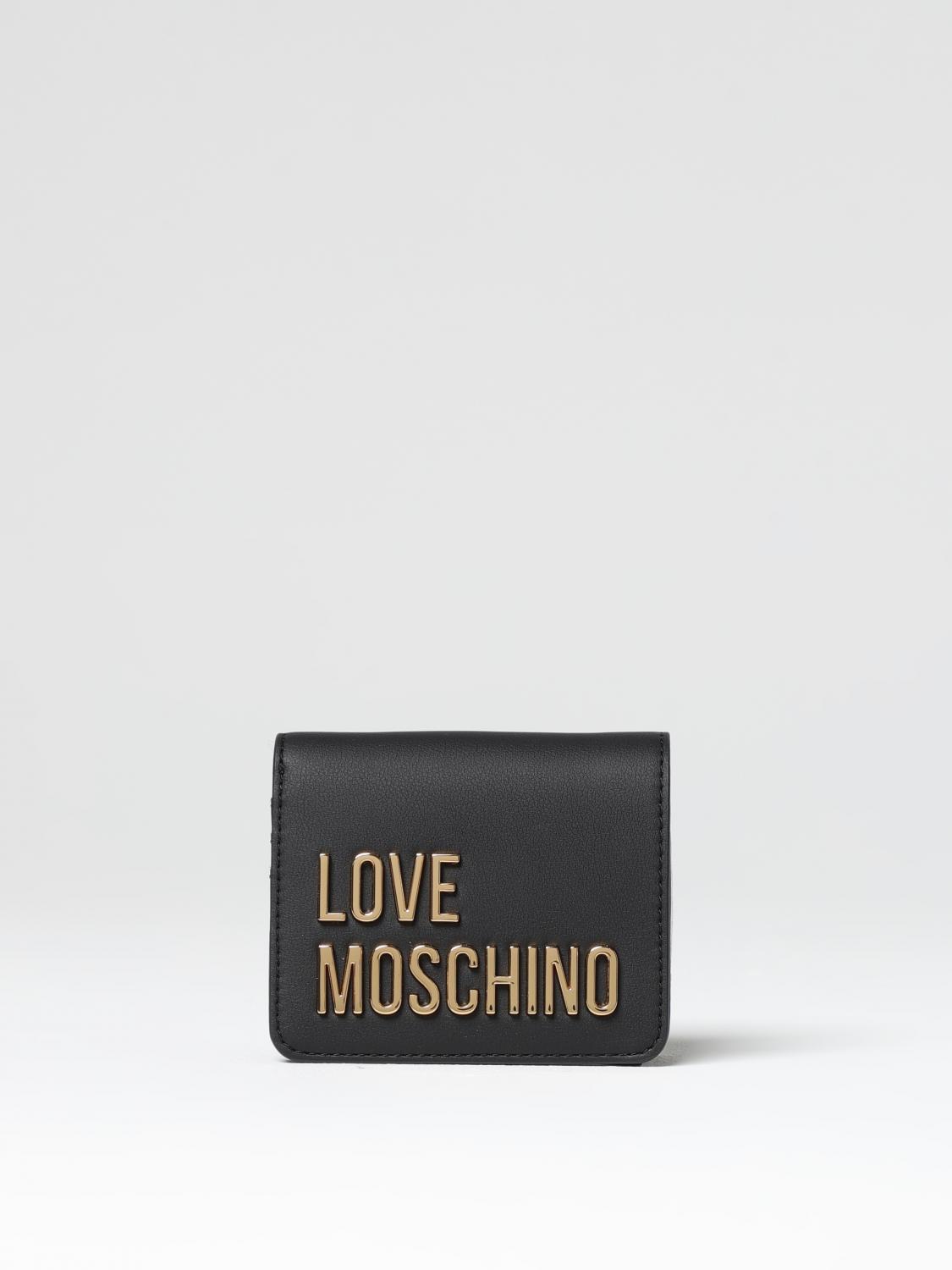 Love Moschino Wallet Woman Color Black In 金色