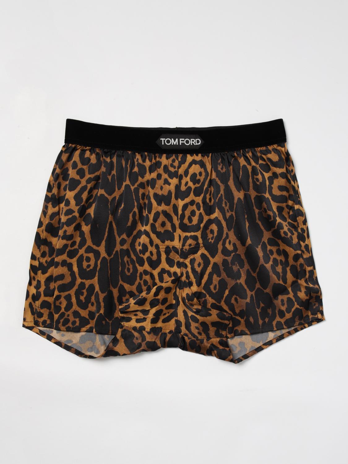 Tom Ford Leopard-print Boxers In Multicolor