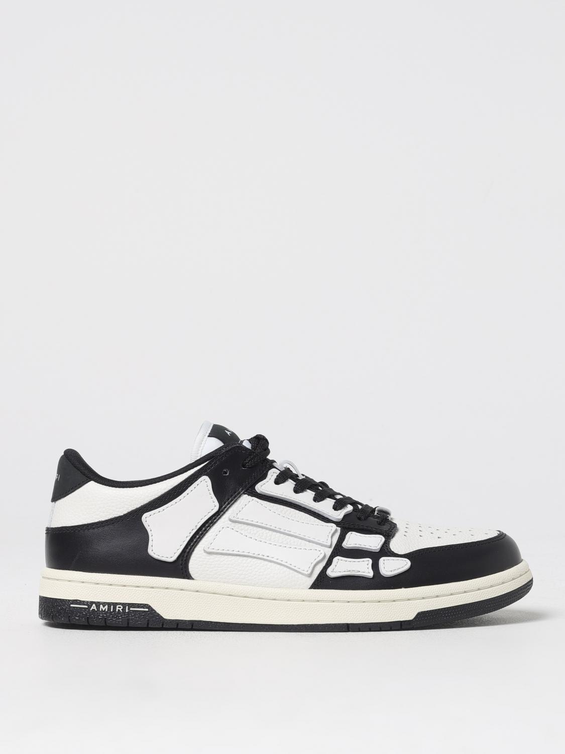 Amiri Mens Black Skel Top Bandana-print Leather Low-top Trainers In Black