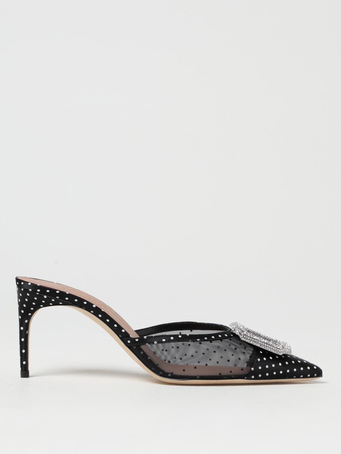 Malone Souliers Tulle Polka Dot Mona Mules 70 In Black
