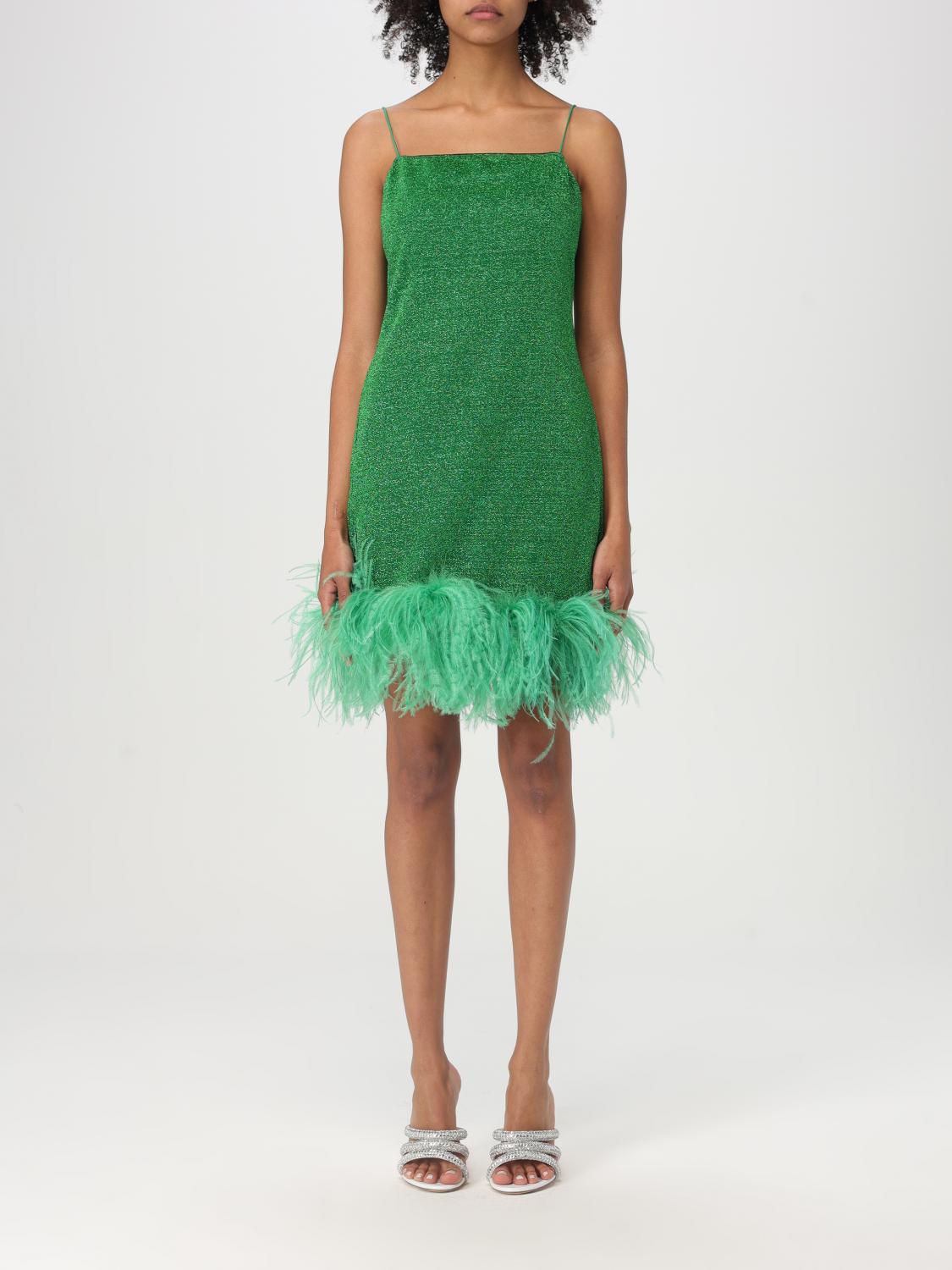 Shop Oseree Dress Oséree Woman Color Emerald