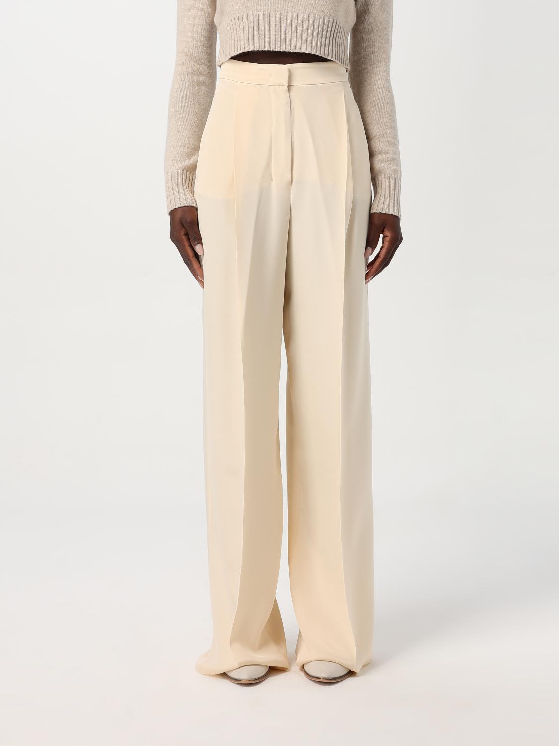 Max Mara Pants Woman Ivory Women In Ivory