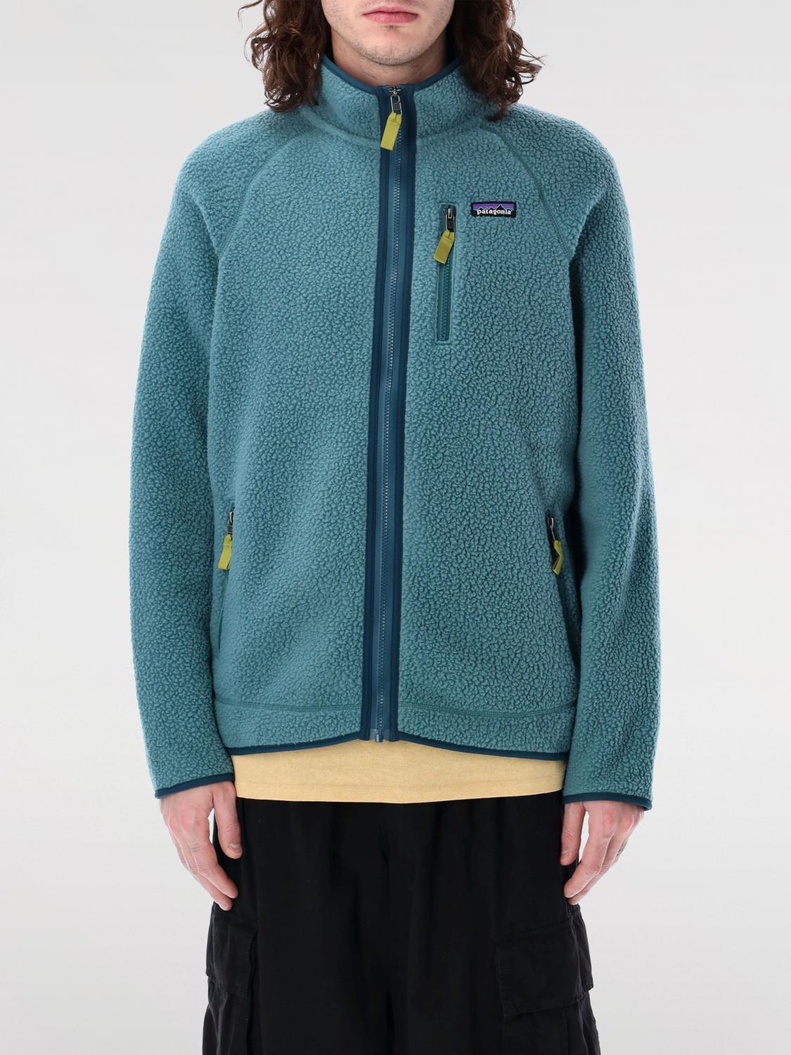 Patagonia Recycled Shearling Zip-up Vest In Turquoise