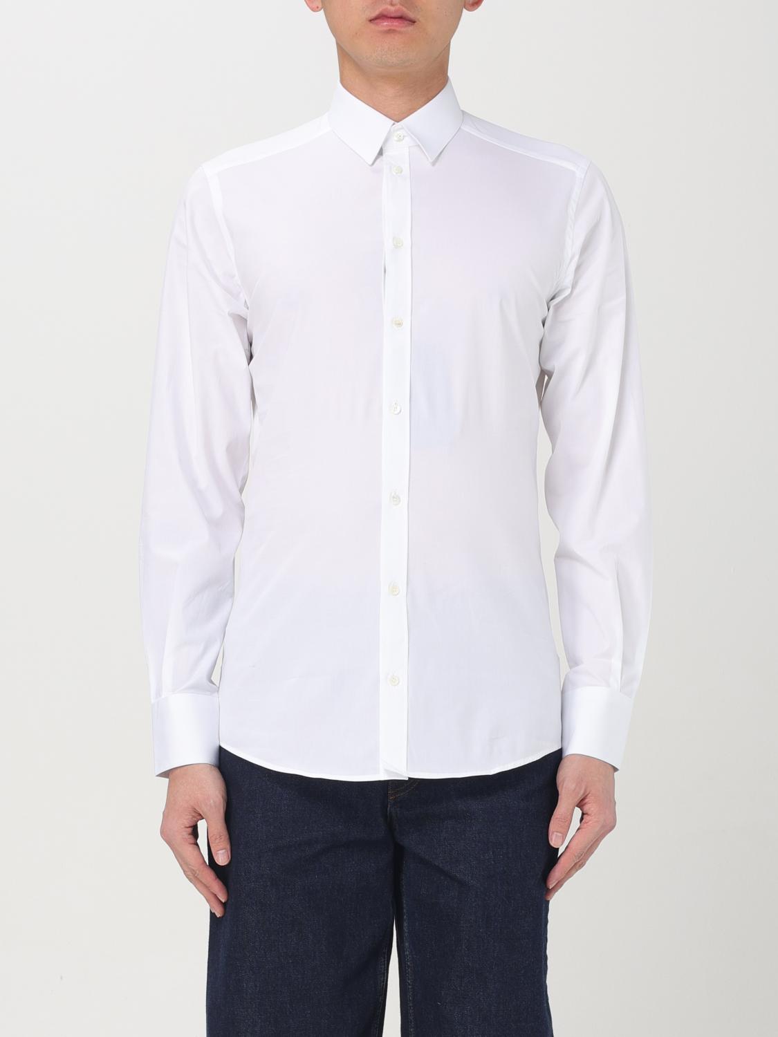 Dolce & Gabbana White Cotton Long Sleeves Formal Shirt In Weiss