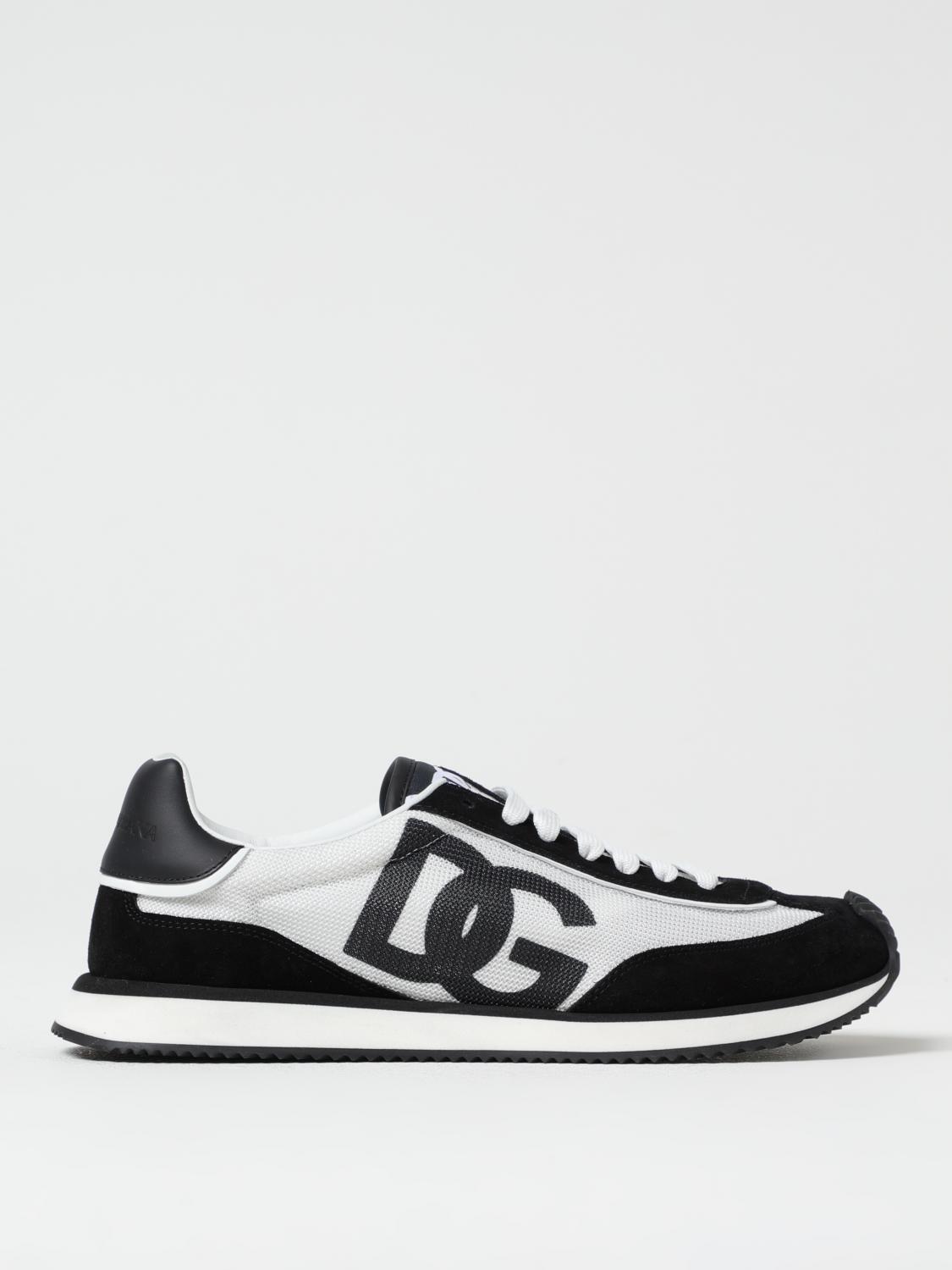 Dolce & Gabbana Mixed-material Dg Cushion Sneakers In Weiss