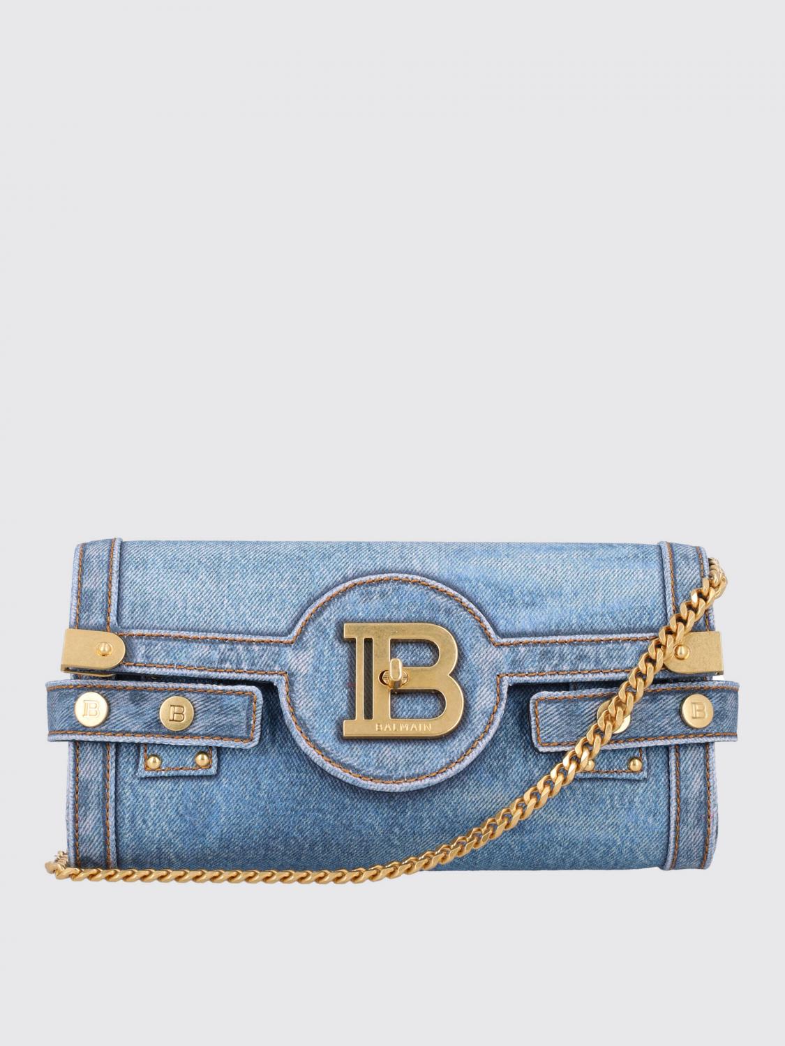 Mini Bag BALMAIN Woman color Denim