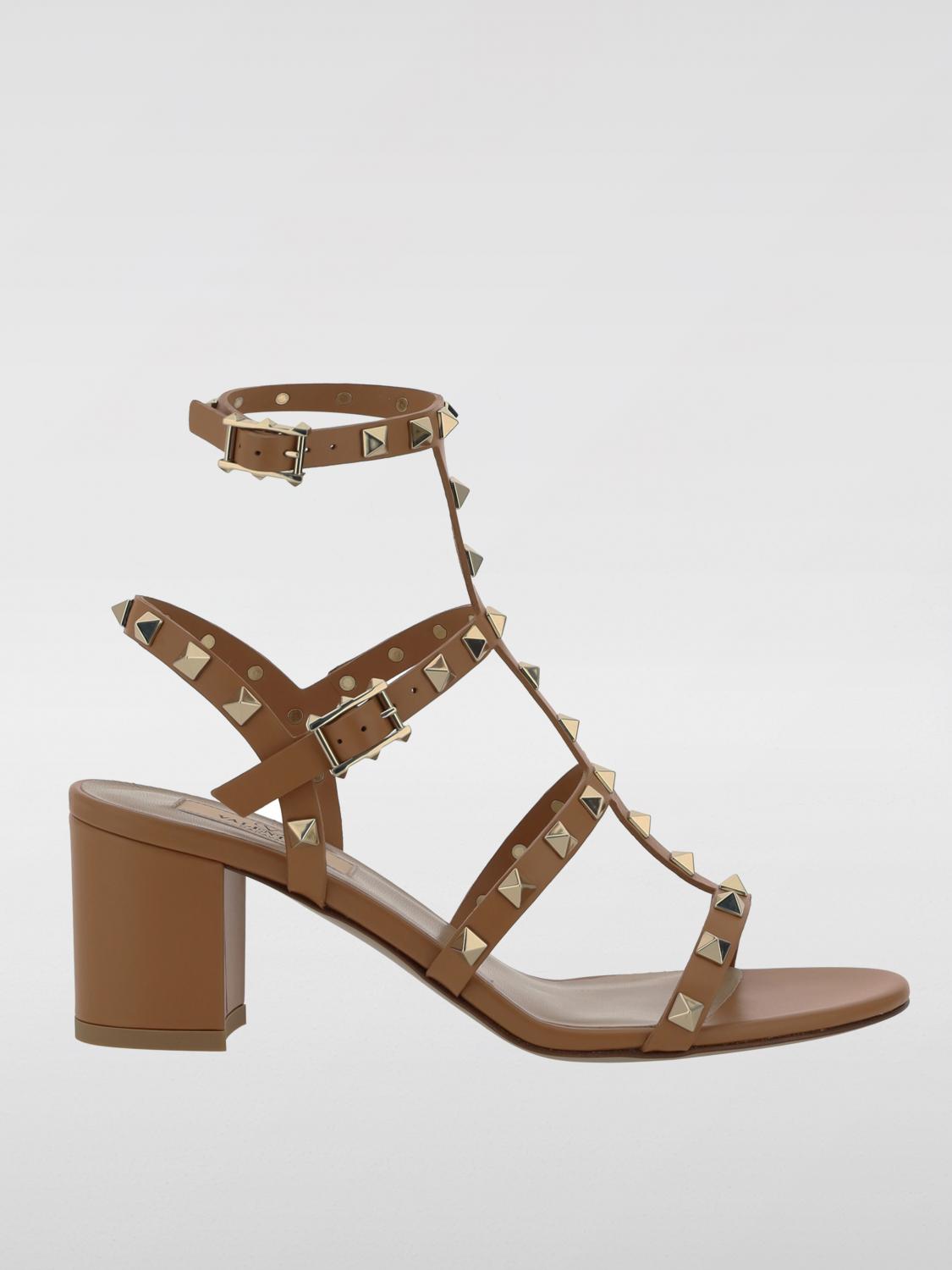Shop Valentino Heeled Sandals Garavani Woman Color Beige