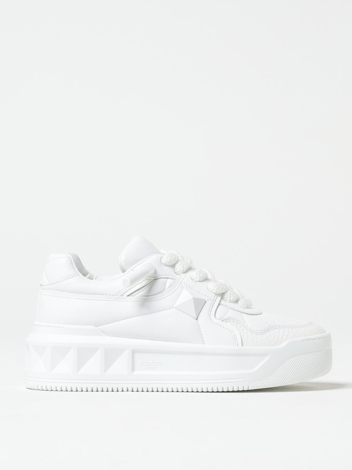 Valentino Extra Large One Stud Sneakers In Weiss