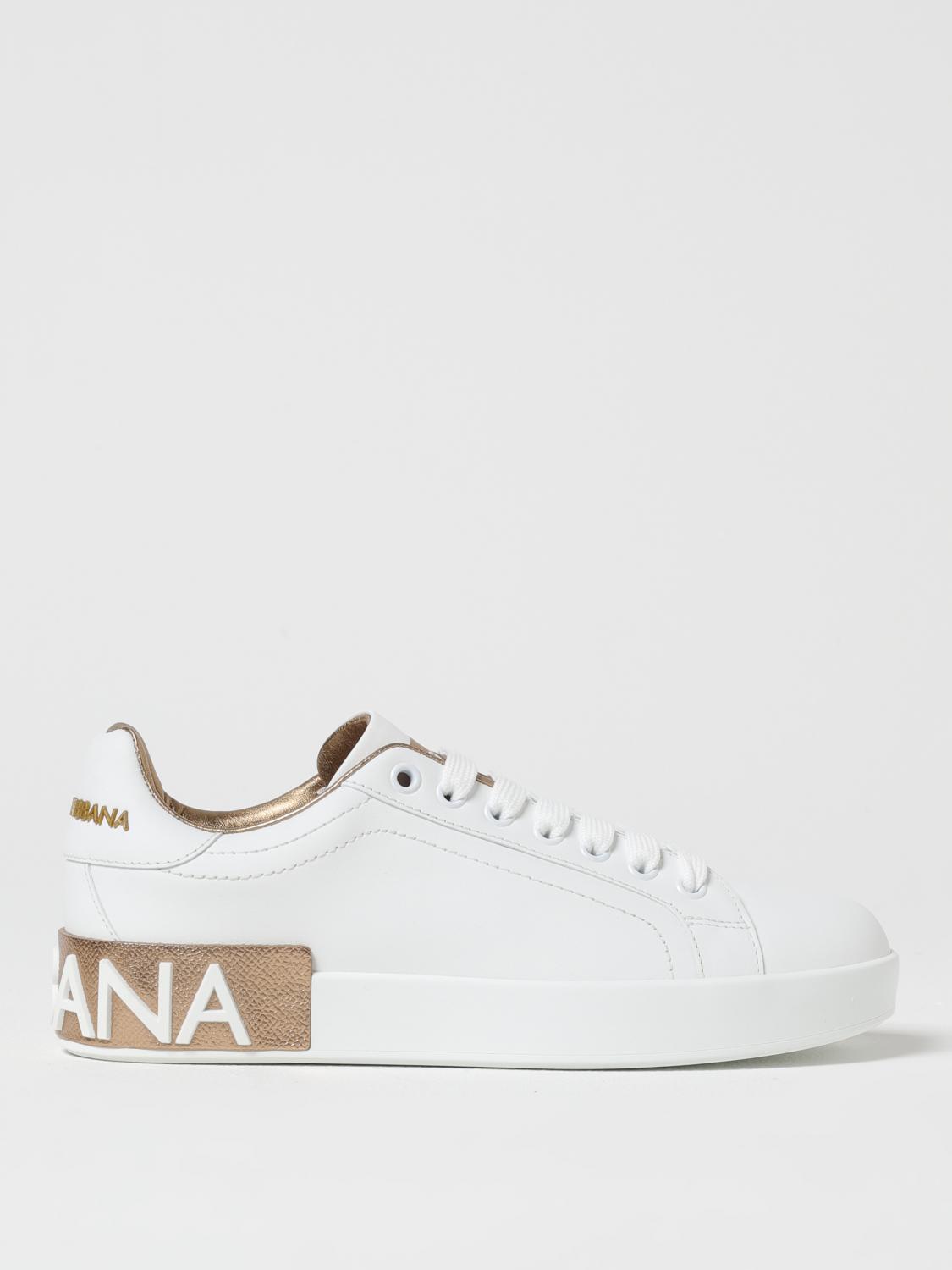 Shop Dolce & Gabbana Sneakers Woman Color Gold