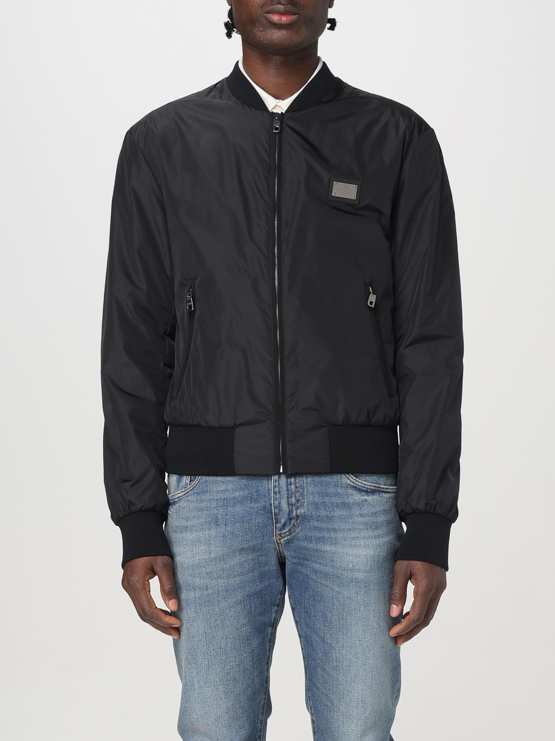Dolce & Gabbana Black Bomber Jacket In Black
