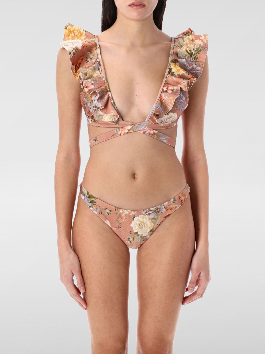 Shop Zimmermann Swimsuit Woman Color Pink