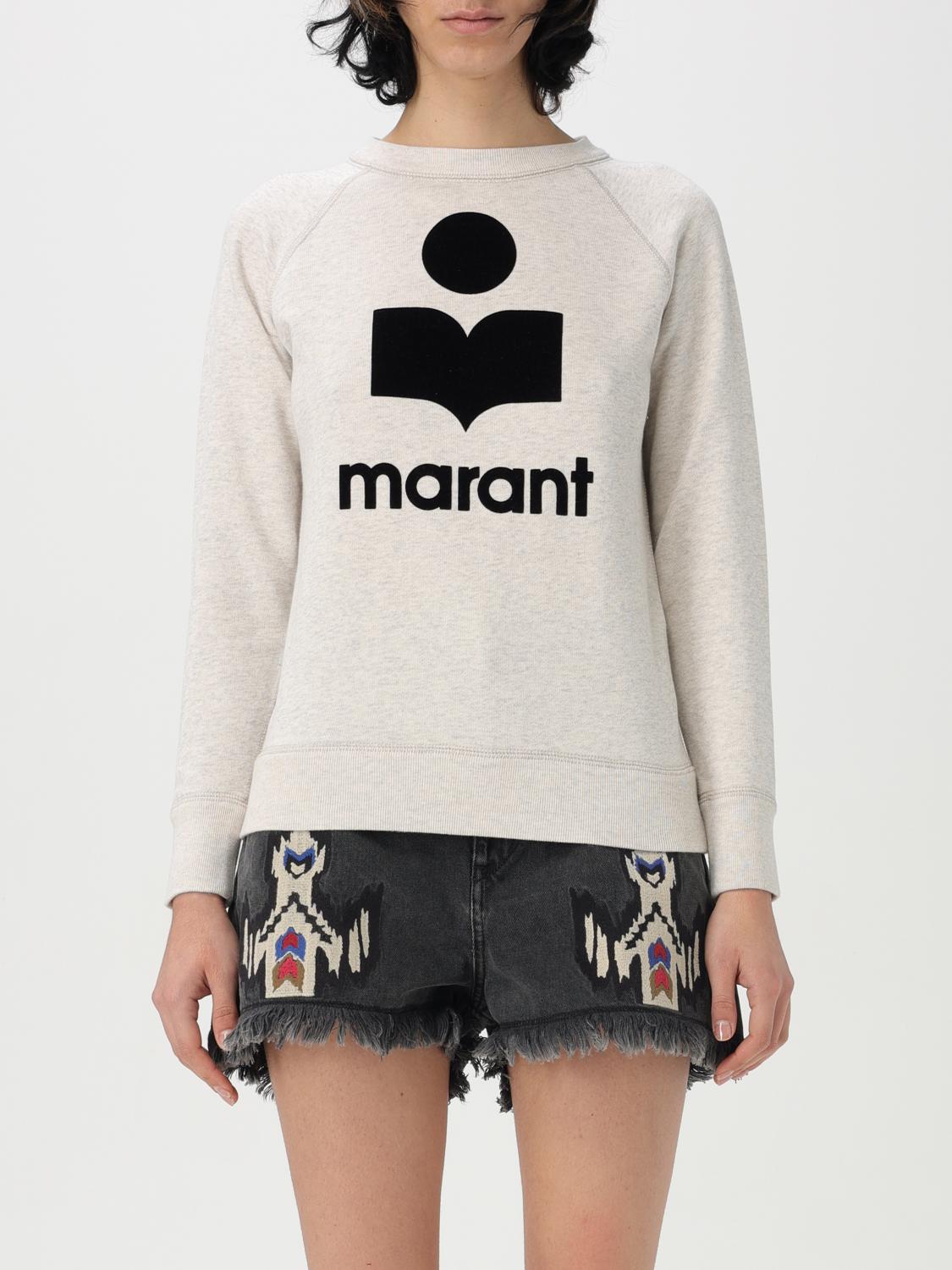 Isabel Marant Étoile Marant Etoile Moby Sweatshirt With Flocked Logo In Ecru