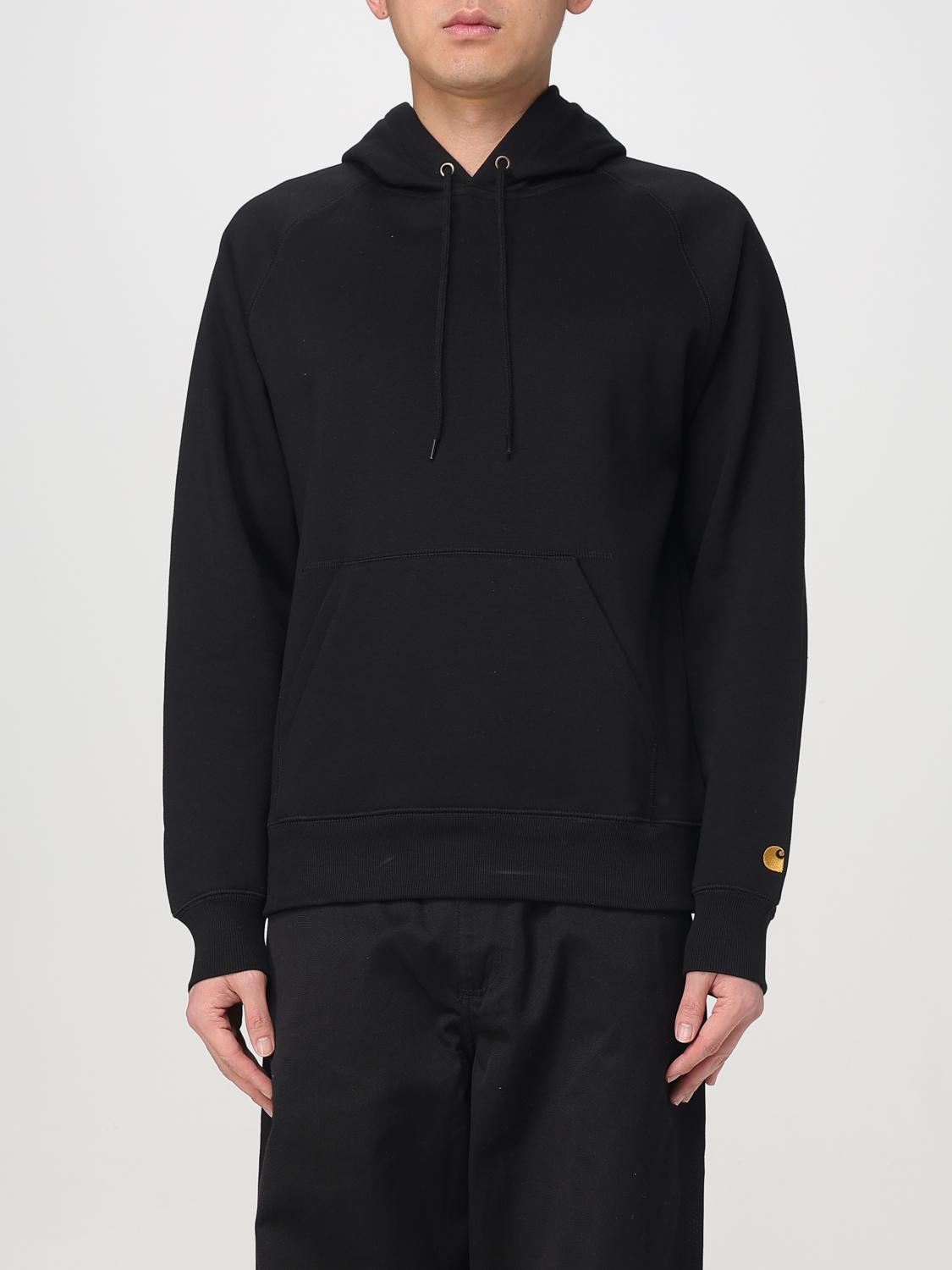 Carhartt Hooded Chase Sweatshirt Drawstring In Black