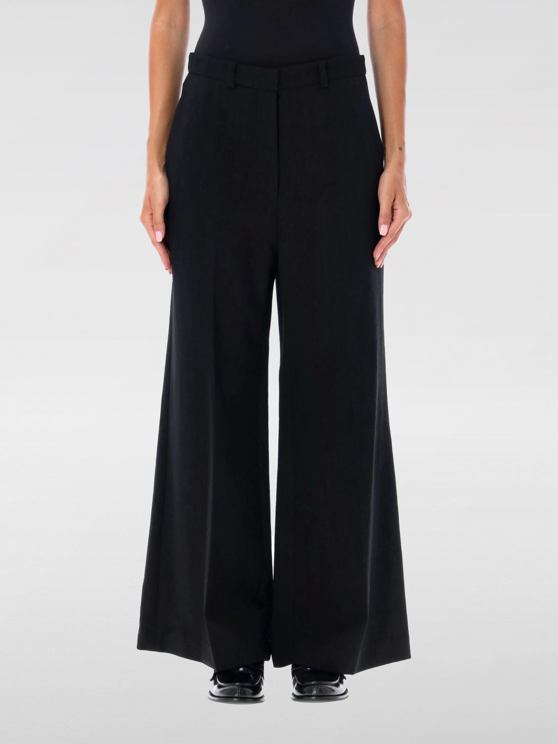 Low Classic Wide Wool Trouser Clothing In Schwarz