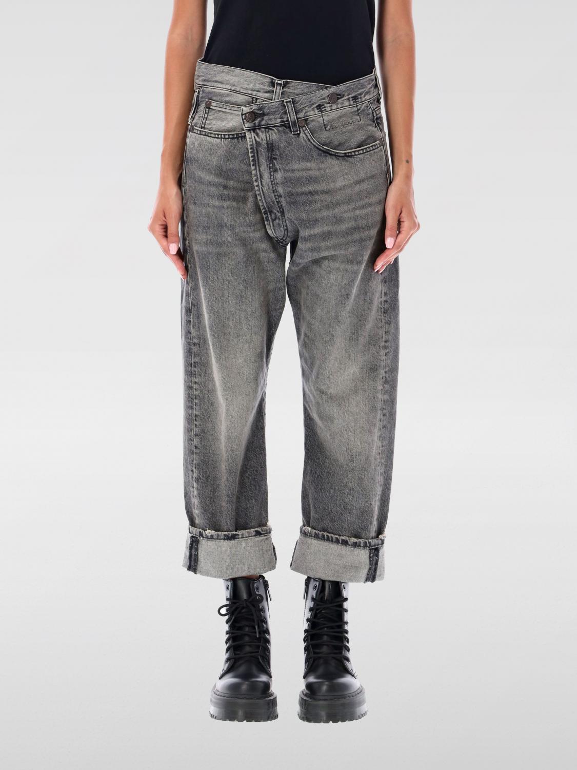 R13 Cross Over Jeans In Black