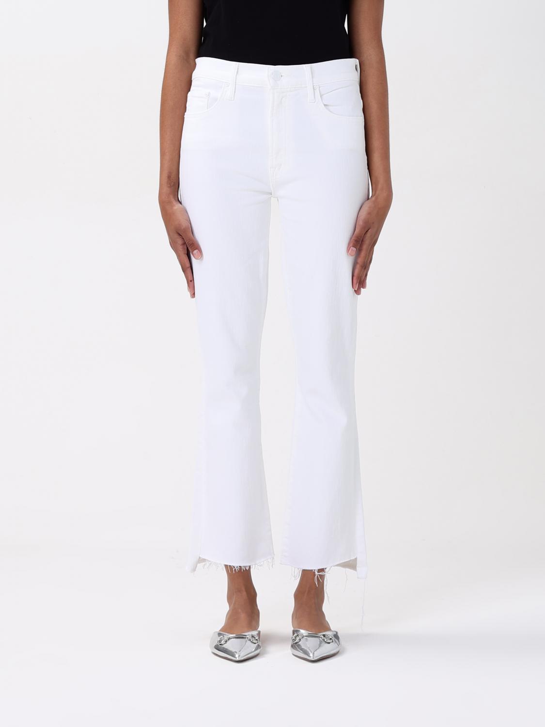 Mother Snacks The Fun Dip Utility Puddle Sticky Rice Wide Leg Jean In White