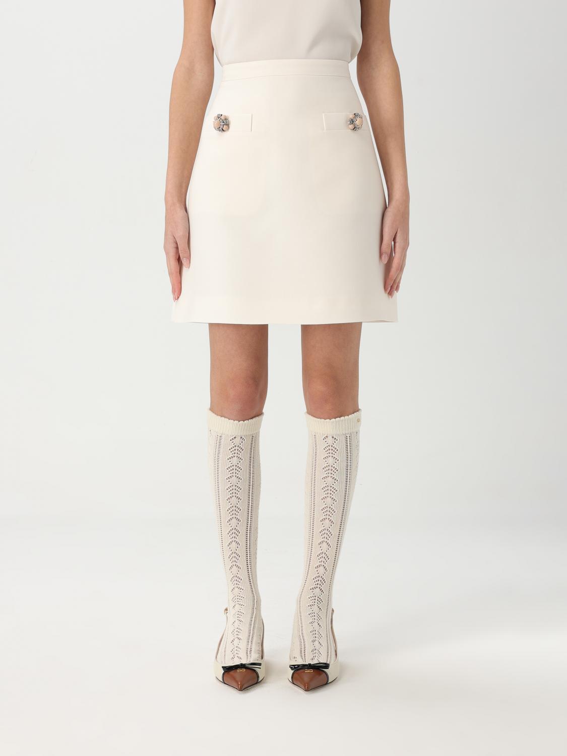 Shop Valentino Skirt Woman Color Ivory