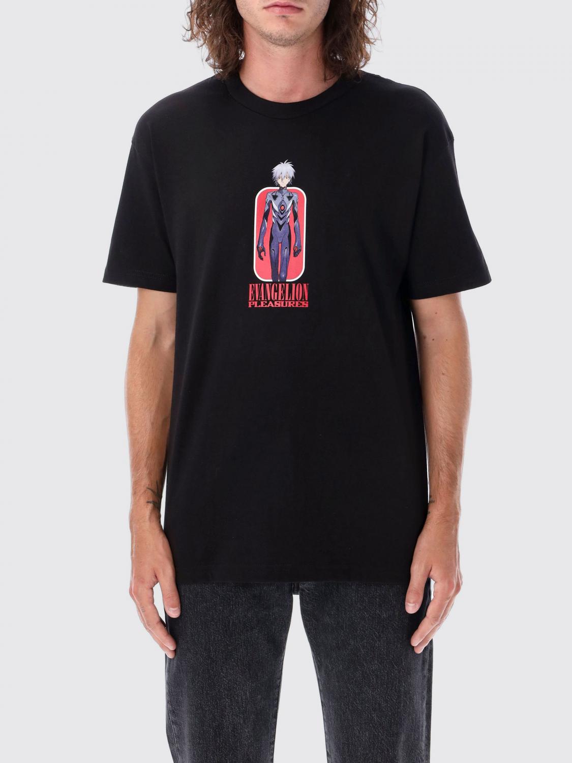 Pleasures X Evangelion Man T-shirt Black Size Xl Cotton In Black