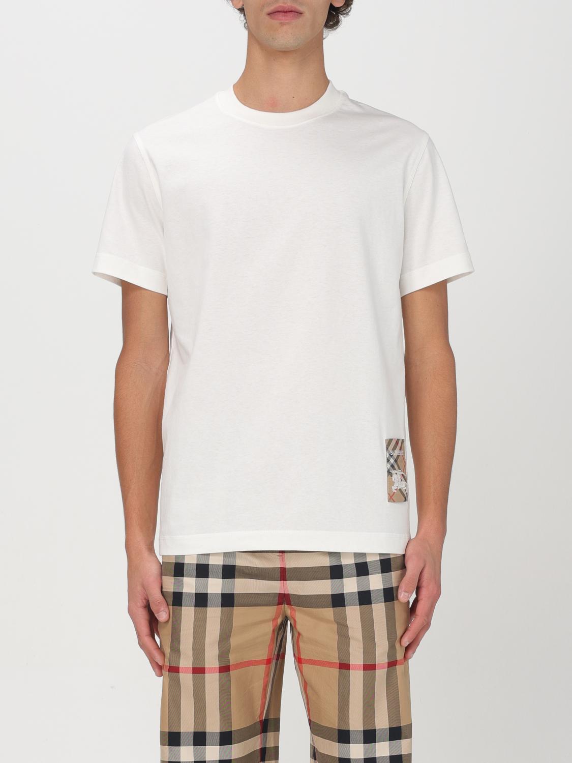 BURBERRY T-Shirt Men color White　バーバリー Tシャツ メンズ カラー ホワイト BURBERRY