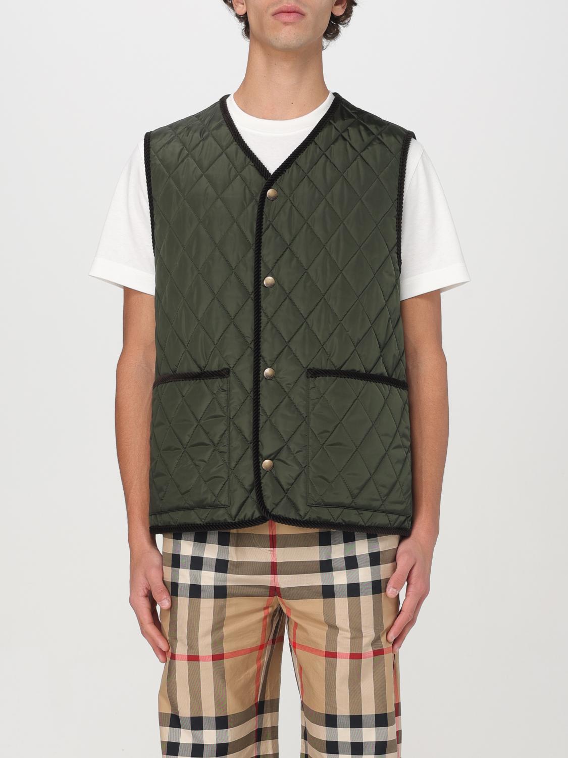 Shop Burberry Suit Vest Men Color Olive