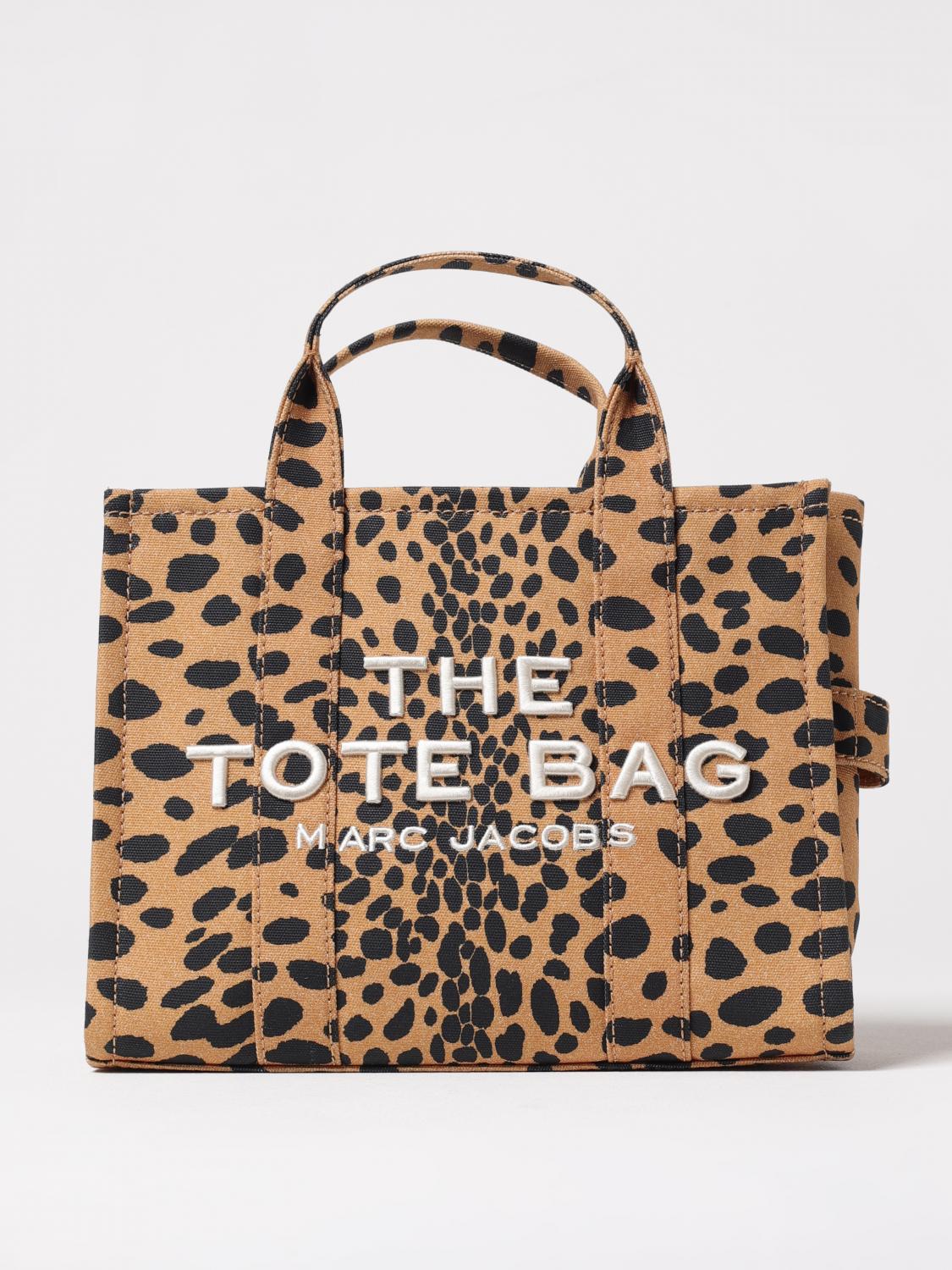 Marc Jacobs Animal Print Tote Bag With Shoulder Strap In Black