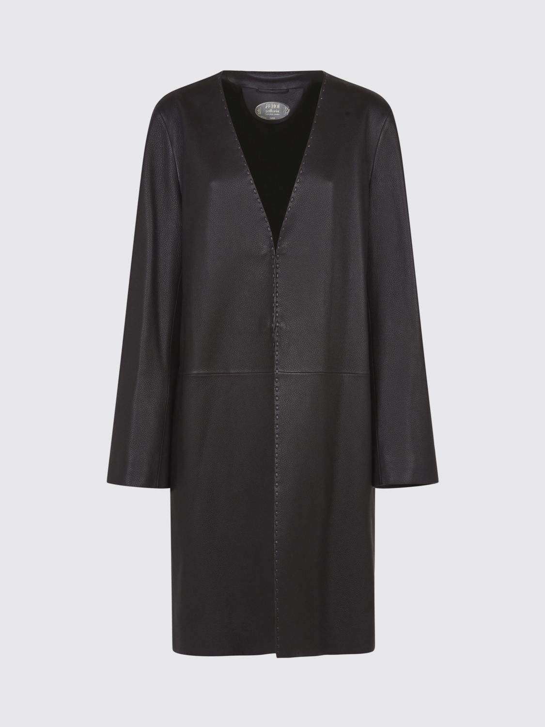 FENDI Giacca di pelle con cuciture