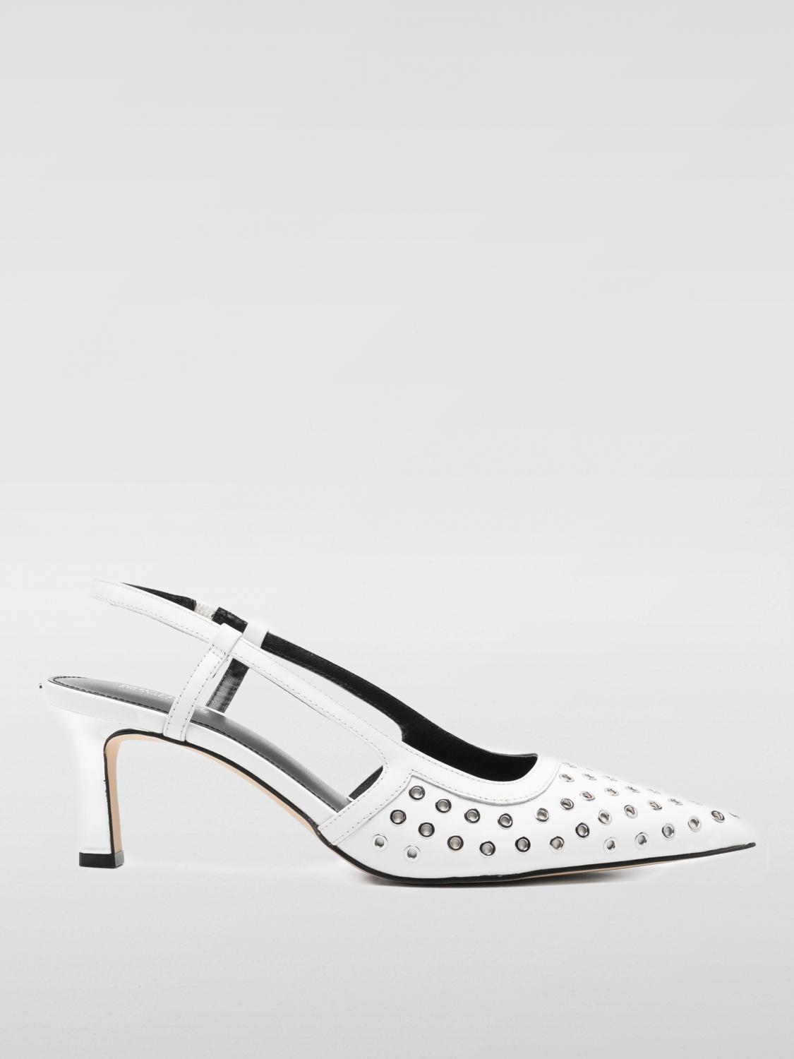 Michael Kors Alora Grommeted Leather Slingback Pump In White