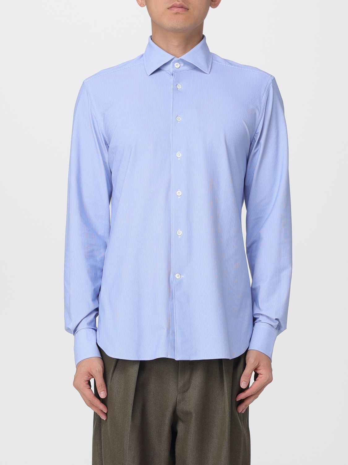 Corneliani Shirt Men Color Blue In Blue