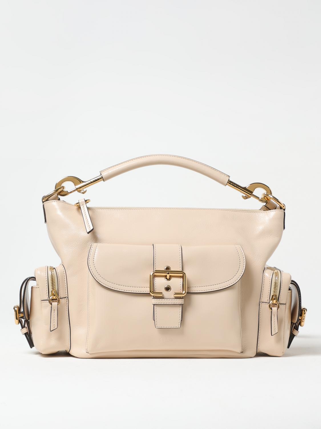 Chloé Camera Leather Shoulder Bag In Neutral