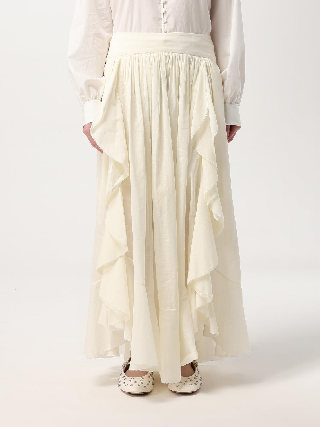 Shop Zimmermann Skirt  Woman Color White In 白色