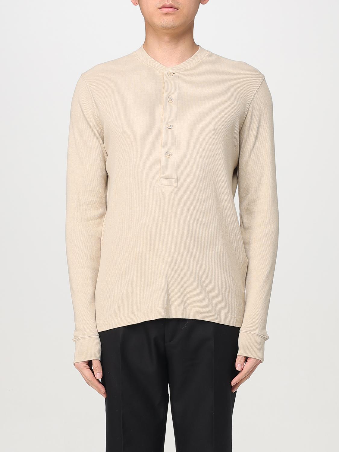 Shop Tom Ford T-shirt Men Color Sand