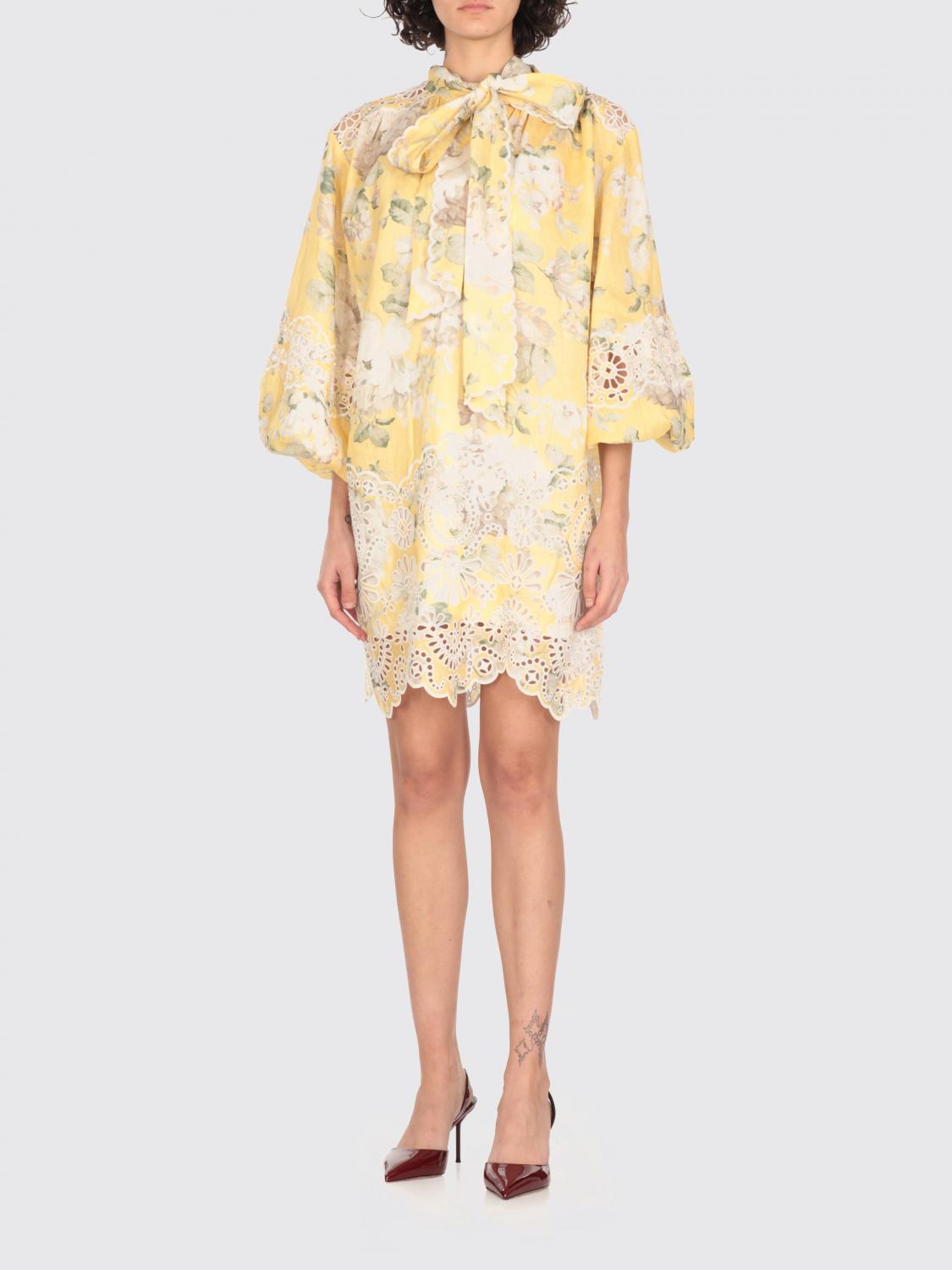 Zimmermann Robe Courte Acacia En Lin
