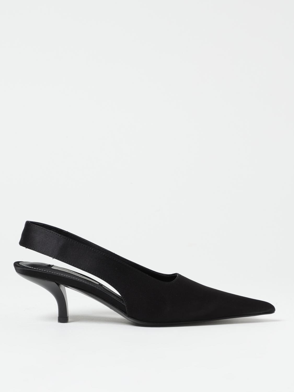 Totême Classic Leather Slingback Heels In Black