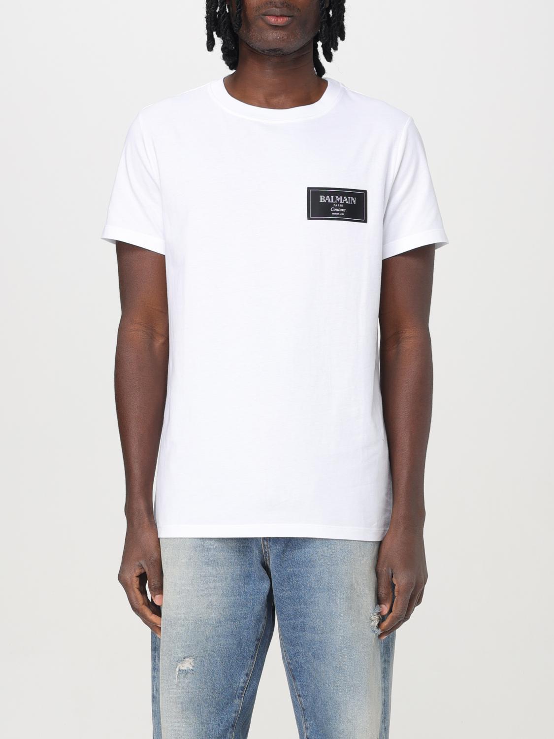 Shop Balmain T-shirt Men Color White In Weiss