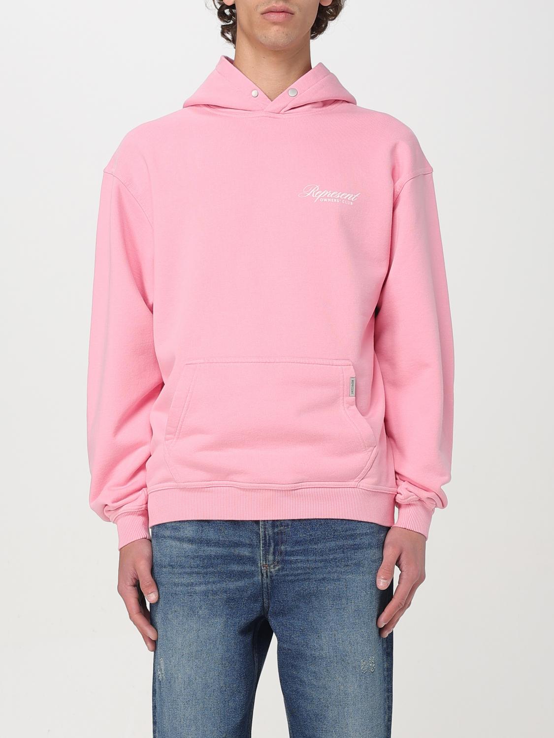 Represent Owners Club Logo Hooded Sweatshirt In Pink