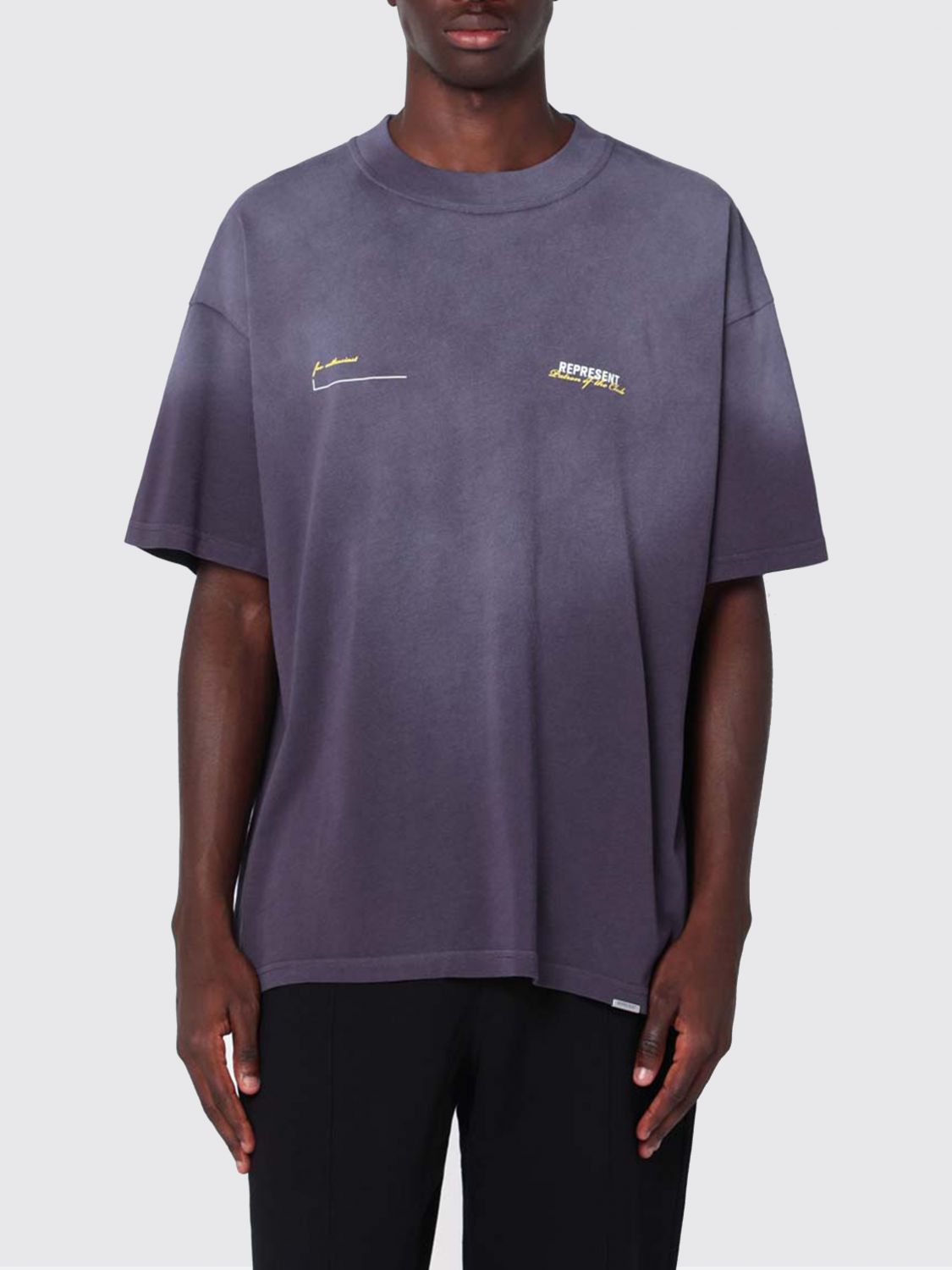 Represent Plum Faded T-shirt With Logo In Purple