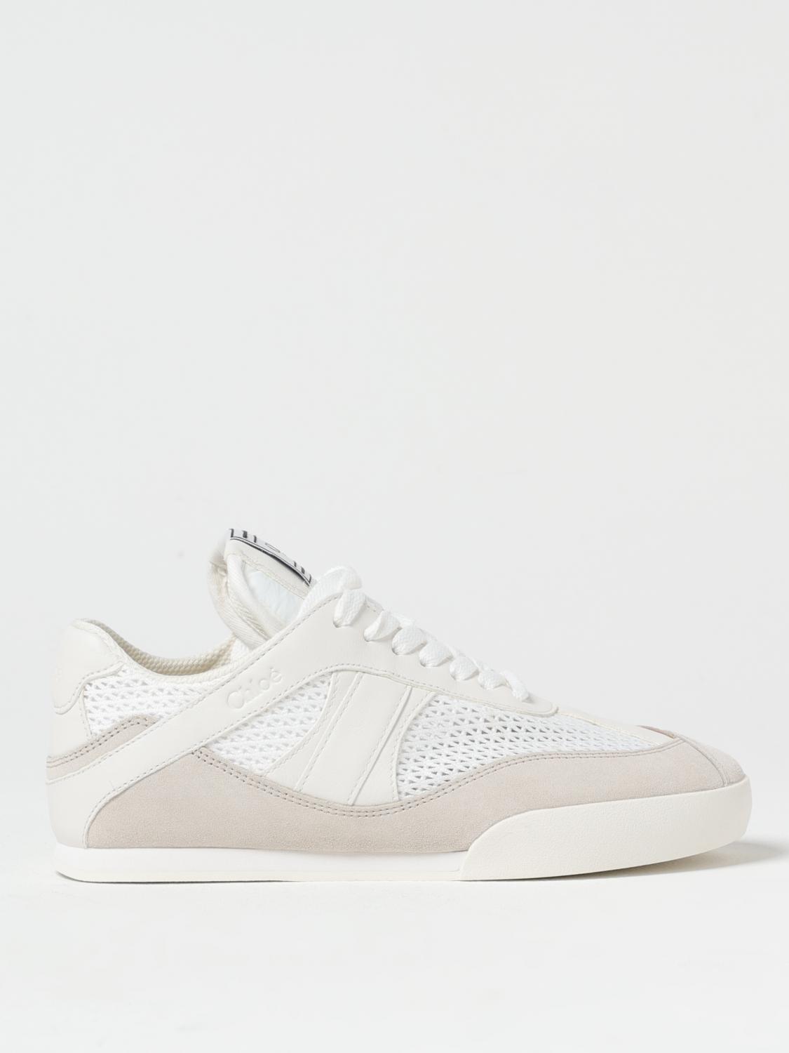 Shop Chloé Sneakers Woman Color Beige In 米色