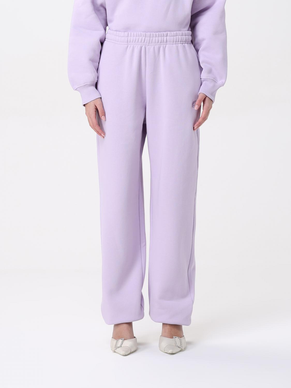 Rotate Birger Christensen Pants Rotate Woman Color Violet In Violet