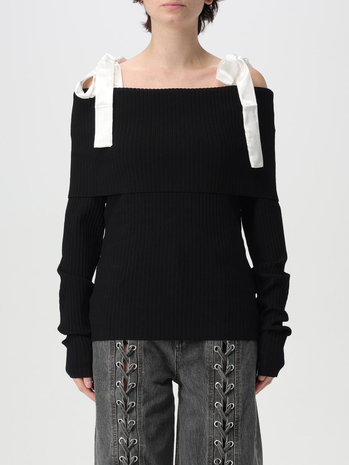 Rotate Birger Christensen 'long-sleeved Off-should In Black