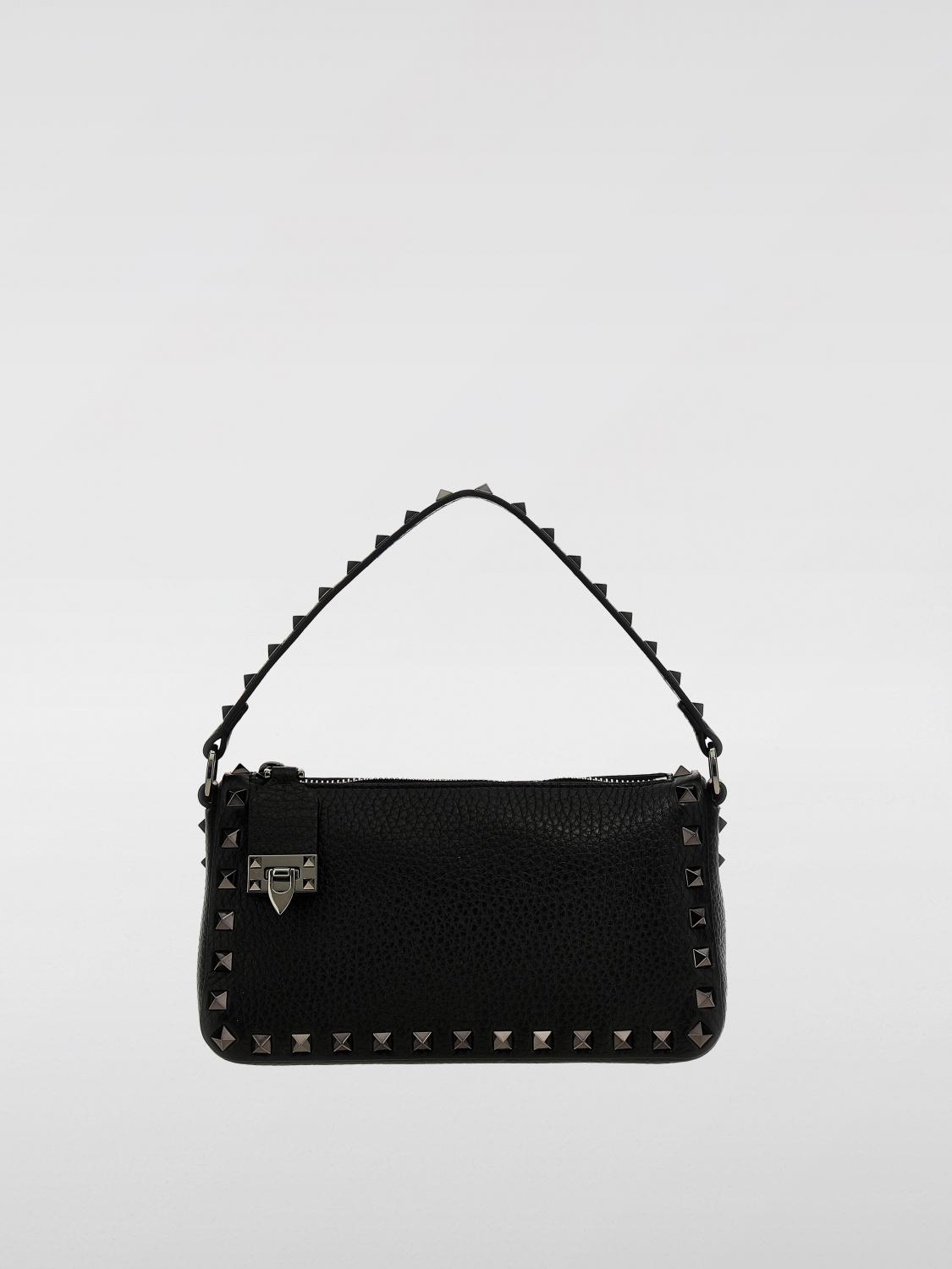 Valentino Women's Small Rockstud Shoulder Bag In Black