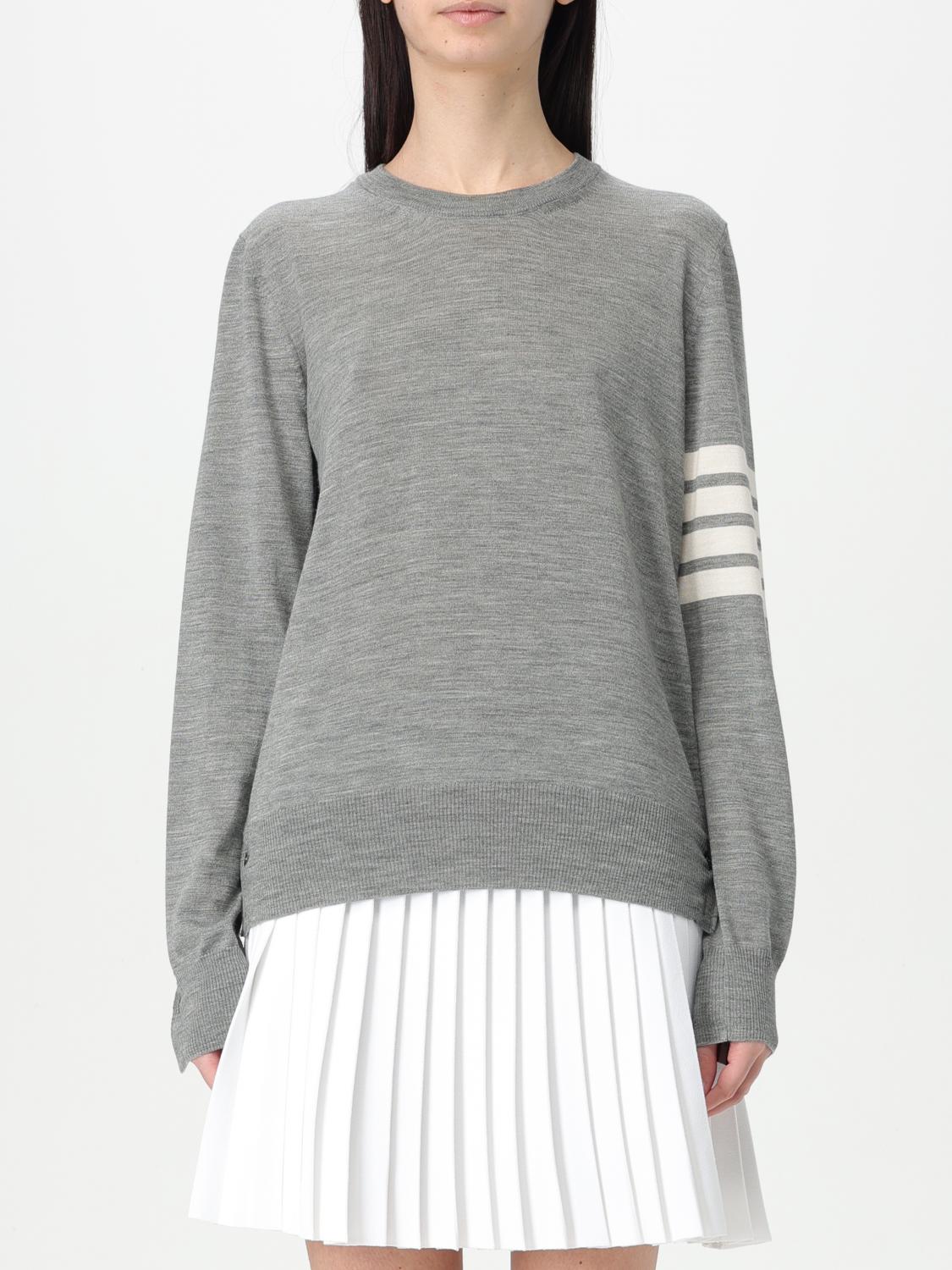 Thom Browne Virgin Wool Sweater In Grau