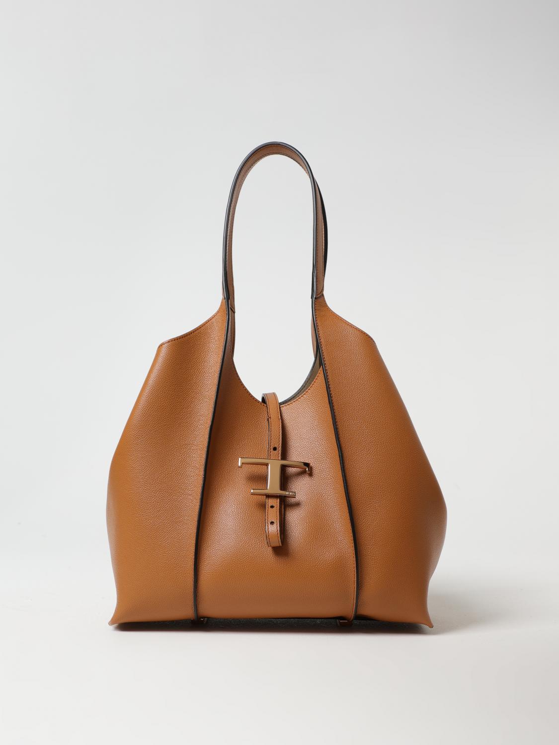 Tod's Medium T Timeless Leather Tote Bag In Buff