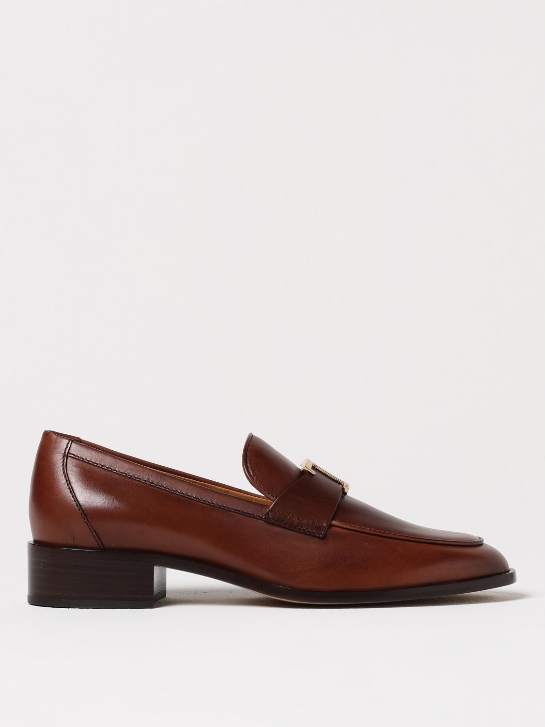 Tod's Brown Leather Loafers In Brown