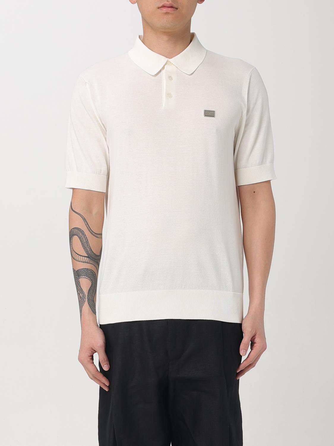 Dolce & Gabbana Polo Shirt  Men Color White In White