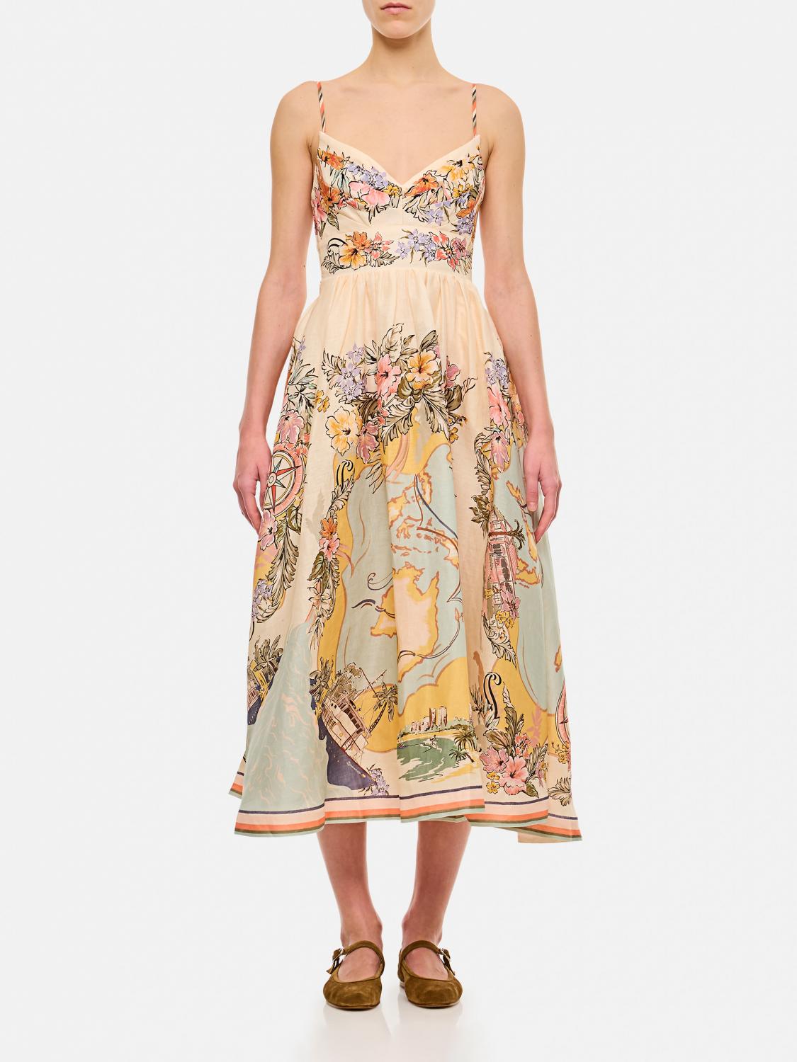 Shop Zimmermann Dress Woman Color Multicolor