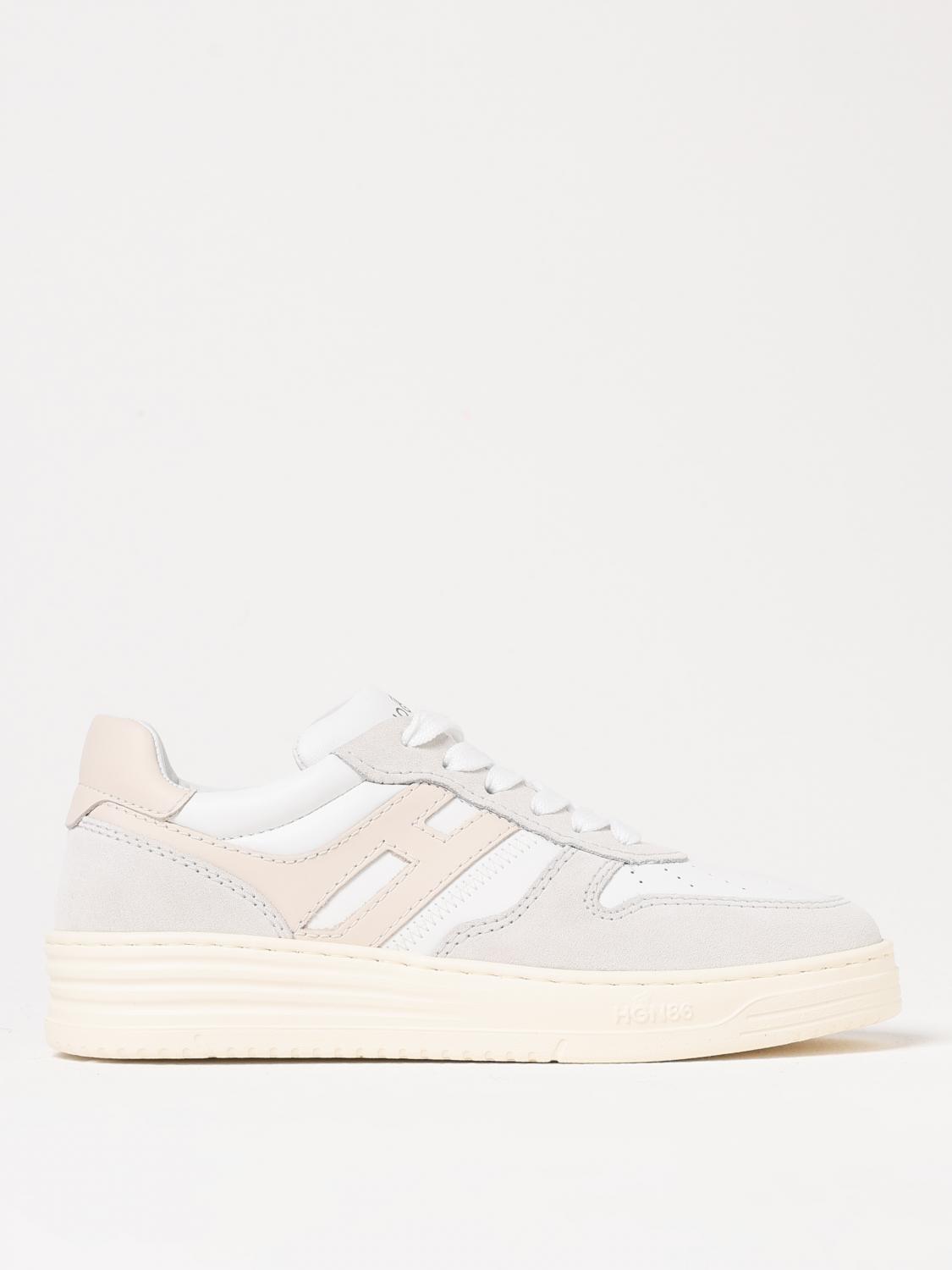 Hogan H630 Leather And Suede Sneakers In White