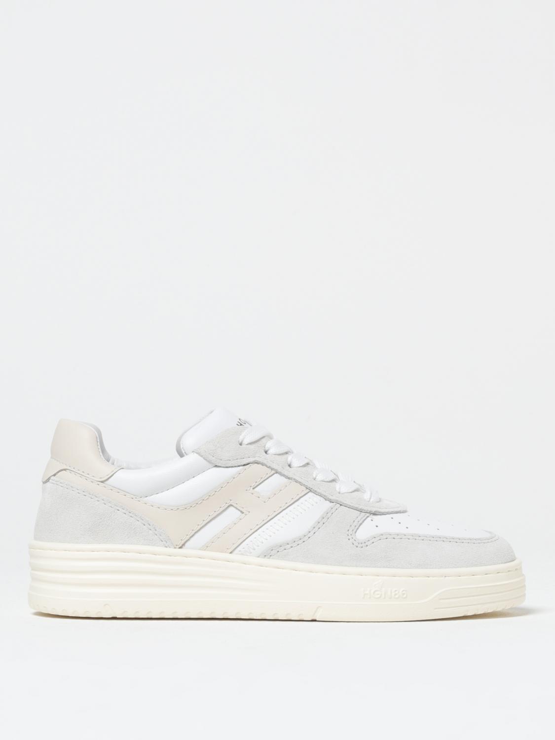Hogan H630 Leather And Suede Sneakers In Beige
